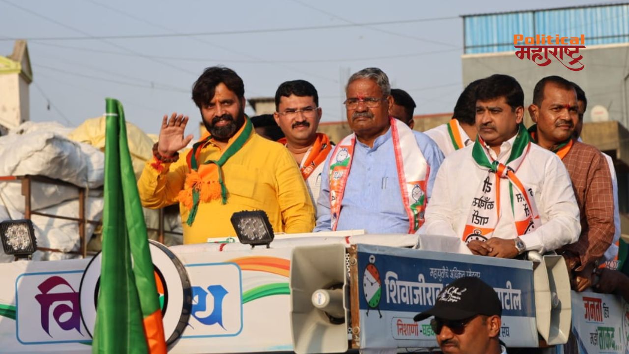 Big participation of youth in bike rally in Bhosari, Adharao Patal received enthusiastically in Bhosari